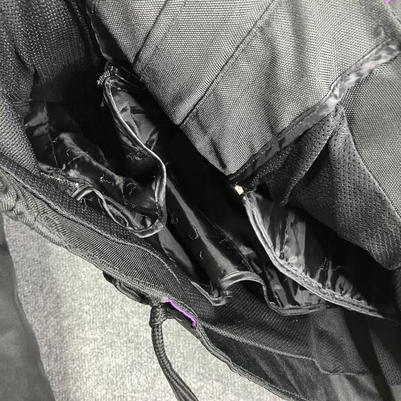 Leather & Hawgs Jacket Mens 2XL Black Purple Motorcycle Biker Lace-Up Padded - Picture 5 of 8